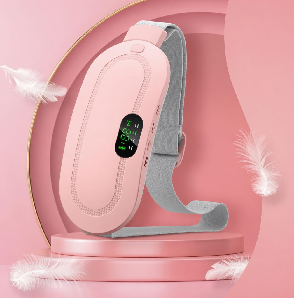 GentleRelief Värmedyna – rosa trådlös värmedyna med justerbart bälte
